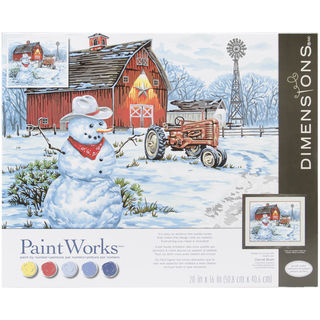 Paint By Number Kit 20 x 16 -Country Snowman