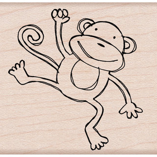 Hero Arts Mounted Rubber Stamps 2.75"X2"-Playful Monkey