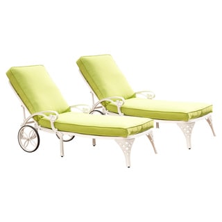 Biscayne Chaise Lounge Chairs with Cushion by Home Styles