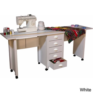 Venture Horizon Double Mobile Desk/Craft Center and Sewing Machine Table
