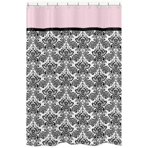 Pink and Black Sophia Shower Curtain
