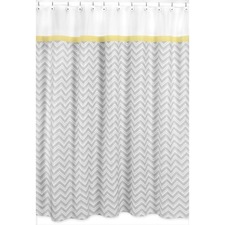 Sweet Jojo Designs Yellow and Grey Zig Zag Shower Curtain
