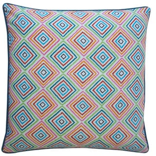 Jiti 'Squares' Blue 20-inch Pillow