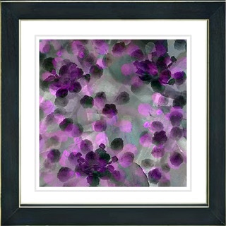 Studio Works Modern 'Popcorn Floral - Purple' Framed Print