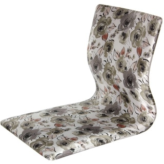 Tatami White Floral Meditation Backrest Chair (China)