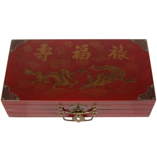 Red Lacquer Chess Set Box (China)