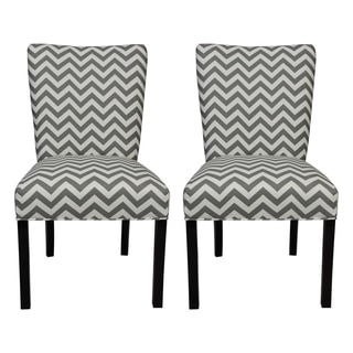 Julia Zig Zag Grey Dining Chairs (Set of 2)