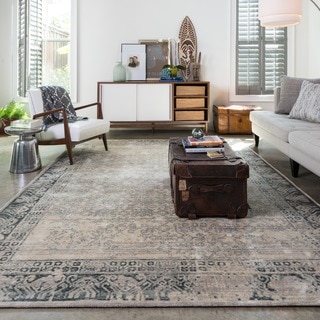 Francis Ivory/ Charcoal Distressed Rug