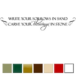 'Write Your Sorrows in Sand.....' Vinyl Wall Art Decal