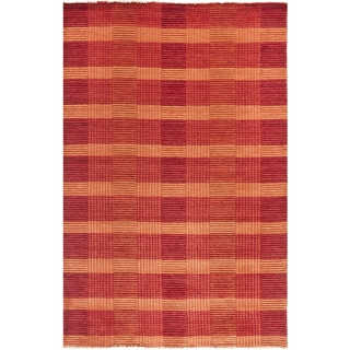 Safavieh Hand-knotted Tibetan Squares Red Wool Rug (8' x 10')