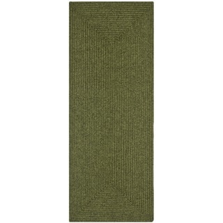 Safavieh Hand-woven Country Living Reversible Green Braided Rug (2'6 x 5')