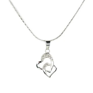 Jewelry by Dawn Double Heart Sterling Silver Necklace