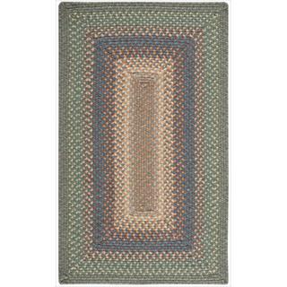 Hand-woven Craftworks Braided Sage Multicolor Rug (7'6 x 9'6)