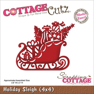 CottageCutz Die 4"X4"-Holiday Sleigh