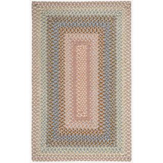 Hand-woven Craftworks Braided Coral Multi Color Rug (2'3 x 3'9)