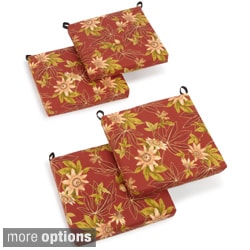 Blazing Needles Print 19-inch Square Spun Poly Outdoor Cushions (Set of 4)