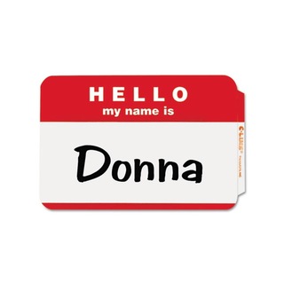 C-Line Pressure Sensitive 'Hello My Name Is' Red Badges (Case of 100)