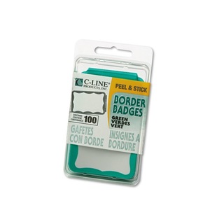 C-Line Green Self-adhesive Name Badges (Case of 100)