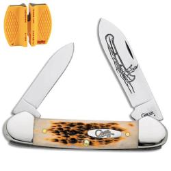 Case Cutlery Amber Bone Canoe Knife and Sharpener