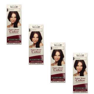 CoSaMo Love Your Color 779 Dark Brown Non-Permanent Hair Color (Pack of 4)