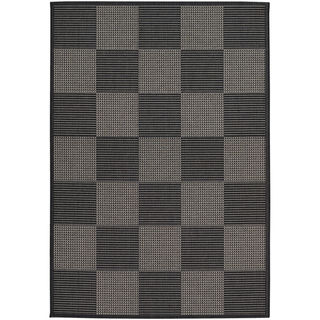 Tides Black/ Grey Rug (7'10 x 10'10)