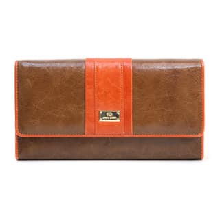 Anais Gvani Classic Genuine Leather Tri-fold Wallet
