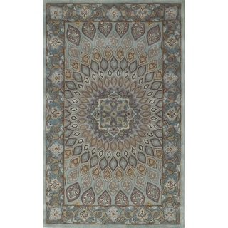 Safavieh Handmade Heritage Timeless Traditional Blue/ Grey Wool Rug (5' x 8')