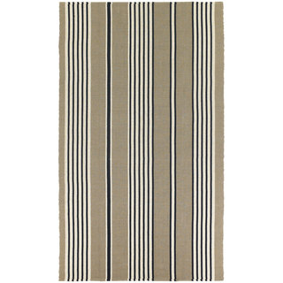 Hand-Woven Maine Stay Freeport Buttered Rum Cotton Rug (8' x 10')