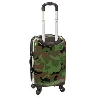 Rockland Designer Camo 20-inch Lightweight Hardside Carry On Spinner Upright Suitcase