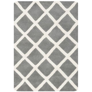Safavieh Handmade Moroccan Chatham Dark Gray Wool Accent Rug (2' x 3')