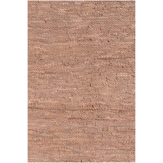 Handwoven Tan Leather Flatweave Rug (6' x 9')