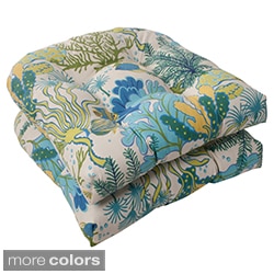 Pillow Perfect 'Splish Splash' Outdoor Wicker Seat Cushions (Set of 2)