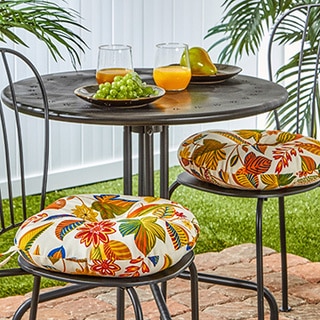 15-inch Round Outdoor Esprit Bistro Chair Cushions (Set of 2)