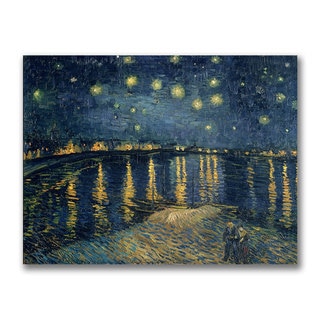 Vincent Van Gogh 'Starry Night Over the Rhone, 1888' Canvas Art