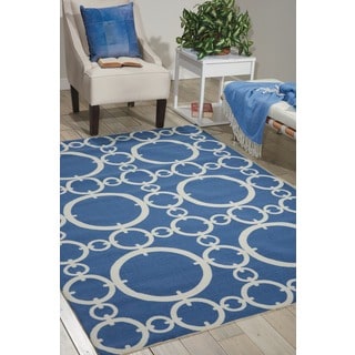 Waverly Sun N' Shade Connected Navy Area Rug by Nourison (7'9 x 10'10)