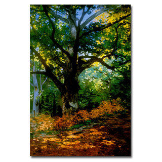 Claude Monet 'Bodmer Oak, Fontainebleau Forest' Canvas Art