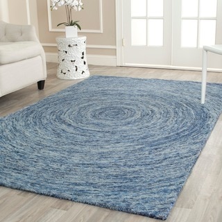 Safavieh Handmade Ikat Dark Blue/ Multi Wool Rug (8' x 10')