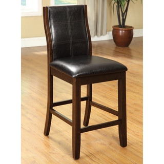 Furniture of America Tornillo Leatherette Counter Height Dining Chairs (Set of 2)