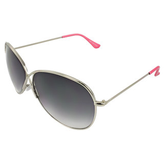 Apopo Eyewear Women's Silver and Pink Butterfly Sunglasses