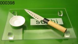 Vanilla Slice 3-Piece Glass Sushi Set