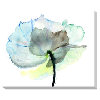 Gallery Direct Abstract Watercolor Flower Oversized Gallery Wrapped Canvas