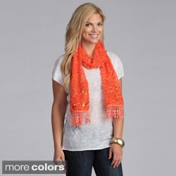 Cashmere Showroom 'Queen of Hearts' Embellished Lace Scarf