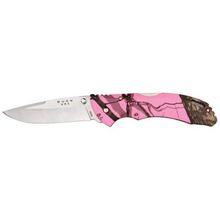 Buck Bantam BHW Mossy Oak Pink Blaze Knife
