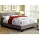 Furniture of America Kutty Modern Twin Upholstered Leatherette Platform Bed