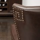 Jackie Brown Leather Accent Dining Chair by Christopher Knight Home