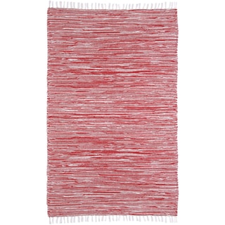 Red Reversible Chenille Flat Weave Rug (8' x 10')