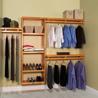 John Louis Home Collection Honey Maple 12-Inch Deep Simplicity Closet System