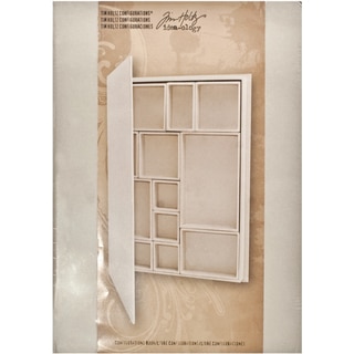 Tim Holtz Idea-Ology Configurations Chipboard Shadowbox Book 9"X12"-12 Compartments