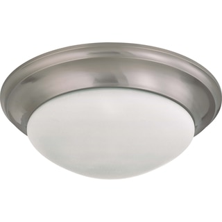 Nuvo Interior Home 3-light Brushed Nickel Flush Mount Fixture