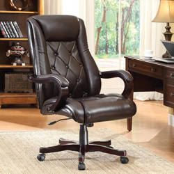 Inspired by Bassett Chapman Espresso Faux Leather Executive Chair
